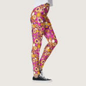 Violet Polka Dot Pattern Leggings (Rechts)