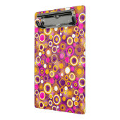 Violet Polka Dot Pattern Mini Klembord (Angled2)