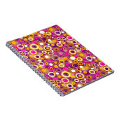 Violet Polka Dot Pattern Notitieboek (Rechterzijde)