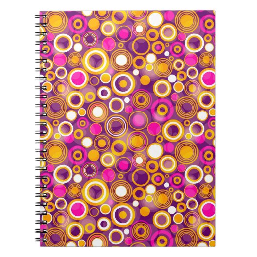 Violet Polka Dot Pattern Notitieboek (Voorkant)