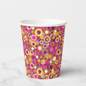 Violet Polka Dot Pattern Papieren Bekers (Achterkant)
