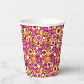 Violet Polka Dot Pattern Papieren Bekers (Rechts)