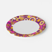 Violet Polka Dot Pattern Papieren Bordje (Gekanteld)