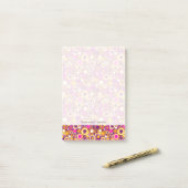 Violet Polka Dot Pattern Post-it® Notes (Op bureau)