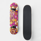 Violet Polka Dot Pattern Skateboard (Voorkant)