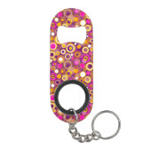 Violet Polka Dot Pattern Sleutelhanger Flessenopener (Achterkant)