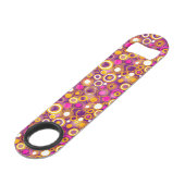 Violet Polka Dot Pattern Speed Flessenopener (Achterkant Gekanteld)