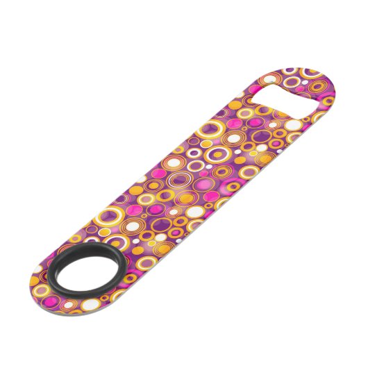 Violet Polka Dot Pattern Speed Flessenopener (Achterkant Gekanteld)