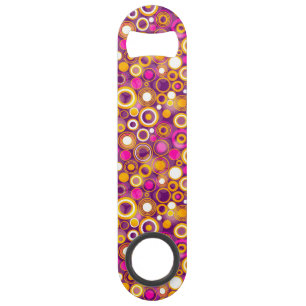 Violet Polka Dot Pattern Speed Flessenopener