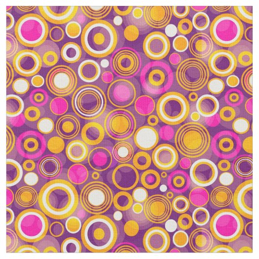 Violet Polka Dot Pattern Stof (Close Up)