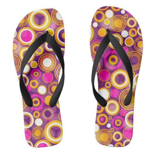 Violet Polka Dot Pattern Teenslippers (Voetbed)