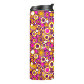 Violet Polka Dot Pattern Thermosbeker (Gedraaid links)
