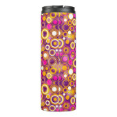 Violet Polka Dot Pattern Thermosbeker (Achterkant)