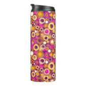 Violet Polka Dot Pattern Thermosbeker (Geroteerd rechts)