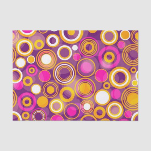 Violet Polka Dot Pattern Tissuepapier (Voorkant)