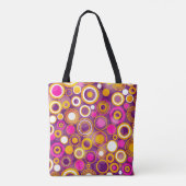 Violet Polka Dot Pattern Tote Bag (Achterkant)