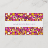 Violet Polka Dot Pattern Visitekaartje (Achterkant)