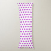 Violet Polka Dots Paarse Wit Custom Kleuren Schatt Lichaamskussen (Voorkant Verticaal)