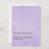 Violet Poppy Floral online virtueel huwelijk Kaart (Achterkant)