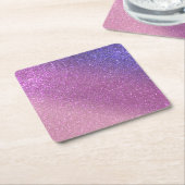 Violet Princess Blush Pink Triple Glitter Kartonnen Onderzetters (Schuin)
