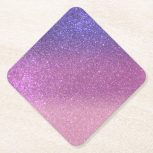 Violet Princess Blush Pink Triple Glitter Kartonnen Onderzetters