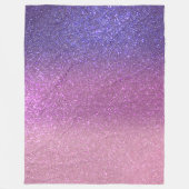 Violet Princess Blush Pink Triple Glitter Ombre Fleece Deken (Voorkant)