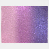 Violet Princess Blush Pink Triple Glitter Ombre Fleece Deken (Voorkant (Horizontaal))