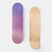 Violet Princess Blush Pink Triple Glitter Ombre Persoonlijk Skateboard (Voorkant)