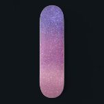 Violet Princess Blush Pink Triple Glitter Ombre Persoonlijk Skateboard<br><div class="desc">Dit meisjesontwerp is perfect voor het meisje. Het schildert faux met een dun drievoudig dun glitter ombre gradiënt van violet paars, prinsesroze en wazige roze. Het is , modern, trendy en uniek. ***BELANGRIJKE NOTA VAN HET ONTWERP: Voor om het even welk verzoek van het douaneontwerp zoals passende productverzoeken, kleurenveranderingen, plaatsingsveranderingen,...</div>