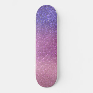Violet Princess Blush Pink Triple Glitter Ombre Persoonlijk Skateboard