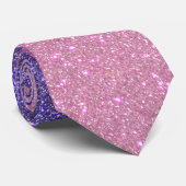 Violet Princess Blush Pink Triple Glitter Ombre Stropdas (Opgerold)