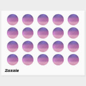 Violet Princess Blush Pink Triple Glitter Ronde Sticker (Vel)