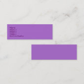 Violet-profielkaart Mini Visitekaartje (Voorkant / Achterkant)