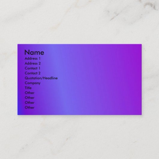 Violet-profielkaart Visitekaartje (Voorkant)