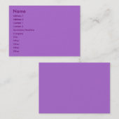 Violet-profielkaart Visitekaartje (Voorkant / Achterkant)