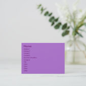 Violet-profielkaart Visitekaartje (Staand voorkant)