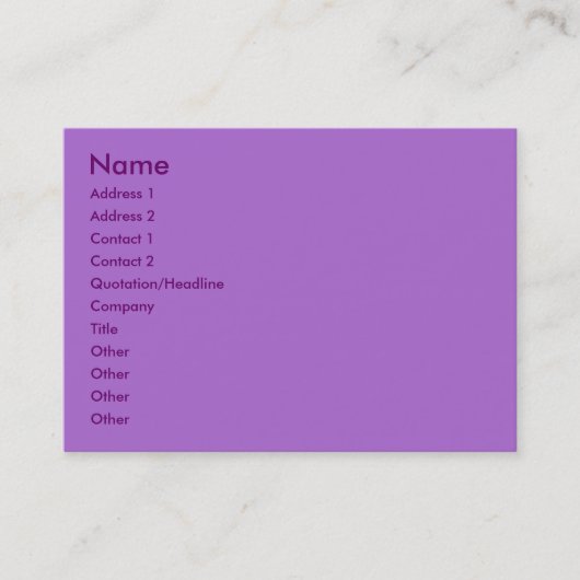 Violet-profielkaart Visitekaartje (Voorkant)