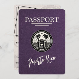 Violet Puerto Rico Passport Save The Date