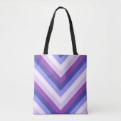 Violet Pulse Chevron Tote Bag (Voorkant)