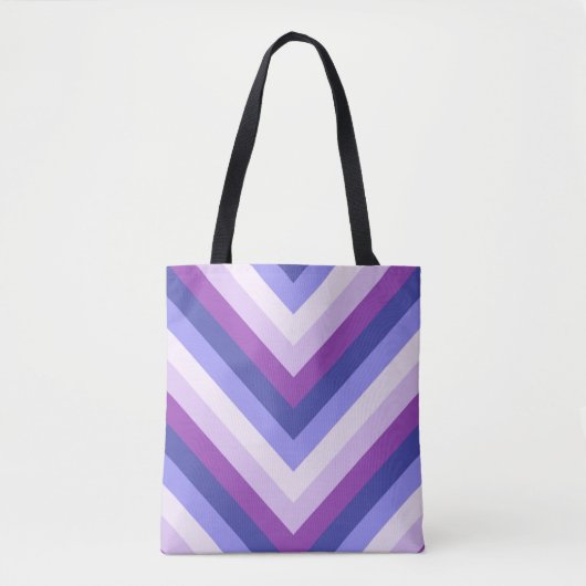 Violet Pulse Chevron Tote Bag (Voorkant)