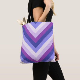 Violet Pulse Chevron Tote Bag