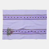 Violet Purple flowers Relax Cup kitchen towel Theedoek (Horizontaal)