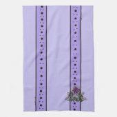 Violet Purple flowers Relax Cup kitchen towel Theedoek (Verticaal)