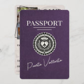 Violet Purple Puerta Vallarta Paspoort Save The Date (Voorkant / Achterkant)