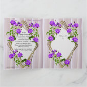 Violet Purplish-Rozen op Magenta-Pink Silk Kaart (Binnen)