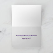 Violet Rain Lilly Aanmoediging Wenskaart Kaart (Binnen)