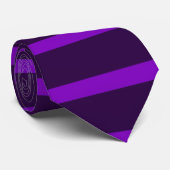 Violet Retro Stripes Abstracte kunst Stropdas (Opgerold)