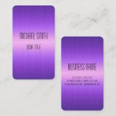 Violet Roestvrij staal Metaal Visitekaartje (Voorkant / Achterkant)