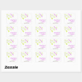 Violet Romance bruiloft Square Stickers (Vel)