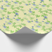 Violet Romantic Floral Pattern Cadeaupapier (Hoek)
